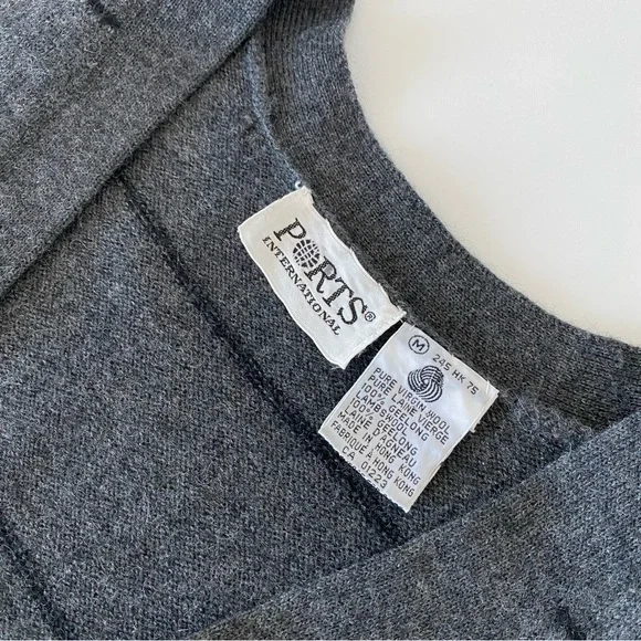 Vintage Ports 100% Wool Striped Vest - Picture 3 of 7